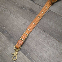 Tooled Leather Shaped Pulling Breastcollar, Wither Bridge, snap *xclike new, v.mnr rubs, edge scrapes
