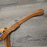 Tooled Leather Shaped Pulling Breastcollar, Wither Bridge, snap *xclike new, v.mnr rubs, edge scrapes
