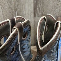 JUNIORS Square Toes Western Boots *vgc/gc, clean, mnr dirt, residue, scuffs, scratches & rubs
