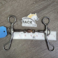 Double Joint Copper Roller Dog Bone Argentine Bit, sweet iron *vgc/gc, clean, rubs, mnr scuffs, residue
