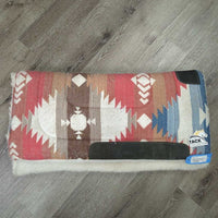Fleece Western Saddle Pad *vgc/gc, clean & dirt, hair, stains, pills, faded, clumpy, v.rubbed
