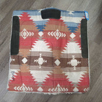 Fleece Western Saddle Pad *vgc/gc, clean & dirt, hair, stains, pills, faded, clumpy, v.rubbed
