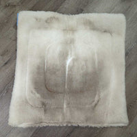 Fleece Western Saddle Pad *vgc/gc, clean & dirt, hair, stains, pills, faded, clumpy, v.rubbed
