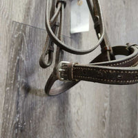 Braided Browband & Noseband Bridle *gc/fair, stiff, mnr dirty, creases, rubs, scrapes, older, xholes
