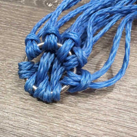 Narrow Nylon String Hay Net *vgc, clean, stains, mnr rubs, faded, broken & frayed string
