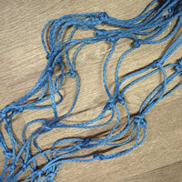 Narrow Nylon String Hay Net *vgc, clean, stains, mnr rubs, faded, broken & frayed string
