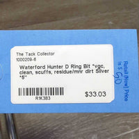 Waterford Hunter D Ring Bit *vgc, clean, scuffs, residue/mnr dirt
