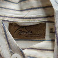 LS Cotton Show Shirt *gc, older, NO Collar, crinkles, seam puckers, pit stains
