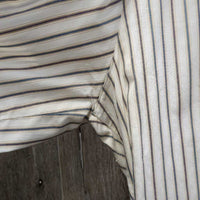 LS Cotton Show Shirt *gc, older, NO Collar, crinkles, seam puckers, pit stains
