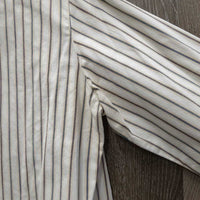 LS Cotton Show Shirt *gc, older, NO Collar, crinkles, seam puckers, pit stains
