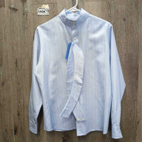 LS Show Shirt, 2 Button Collars *gc, older, clean, pit stains & deodorant sparkles
