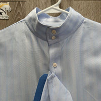 LS Show Shirt, 2 Button Collars *gc, older, clean, pit stains & deodorant sparkles
