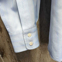LS Show Shirt, 2 Button Collars *gc, older, clean, pit stains & deodorant sparkles
