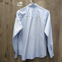 LS Show Shirt, 2 Button Collars *gc, older, clean, pit stains & deodorant sparkles
