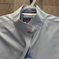 LS Show Shirt, 1 Button Collar *gc, older, clean, puckered & crinkled collar, seam puckers, pit stains
