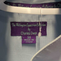 LS Show Shirt, 1 Button Collar *gc, older, clean, puckered & crinkled collar, seam puckers, pit stains
