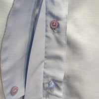 LS Show Shirt, 1 Button Collar *gc, older, clean, puckered & crinkled collar, seam puckers, pit stains

