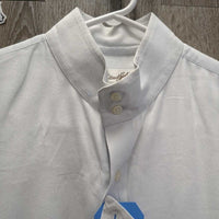 LS Hvy Show Shirt, 1 Button Collar *gc, older, snags, pit stains, seam puckers, button threads
