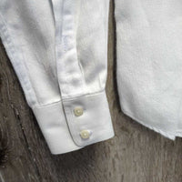 LS Hvy Show Shirt, 1 Button Collar *gc, older, snags, pit stains, seam puckers, button threads
