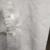 LS Hvy Show Shirt, 1 Button Collar *gc, older, snags, pit stains, seam puckers, button threads
