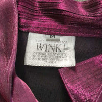 LS Shiny Show Shirt, attached Button Collar *xc, older?
