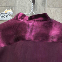LS Shiny Show Shirt, attached Button Collar *xc, older?
