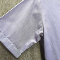 SS Show Shirt, Fancy Enamel Buttons, Button Collar *gc, older, clean, mnr stains, faded edges & pit stains
