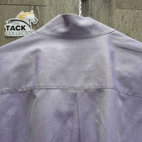 SS Show Shirt, Fancy Enamel Buttons, Button Collar *gc, older, clean, mnr stains, faded edges & pit stains
