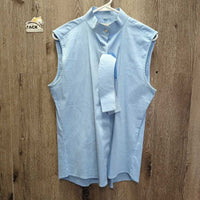SL Show Shirt, 1 velcro collar *gc, clean, older, seam puckers, mnr collar & pit edge discoloration
