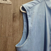 SL Show Shirt, 1 velcro collar *gc, clean, older, seam puckers, mnr collar & pit edge discoloration

