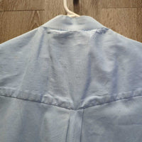 SL Show Shirt, 1 velcro collar *gc, clean, older, seam puckers, mnr collar & pit edge discoloration

