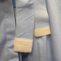 SL Show Shirt, 1 velcro collar *gc, clean, older, seam puckers, mnr collar & pit edge discoloration
