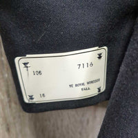 Wool Show Jacket, tag *xc/vgc, older, clean, hairy, mnr unstitched lining seam, loose cuff-R
