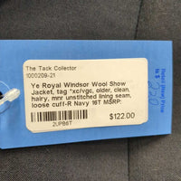 Wool Show Jacket, tag *xc/vgc, older, clean, hairy, mnr unstitched lining seam, loose cuff-R
