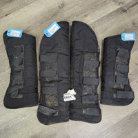 Tall Front & Hind Shipping Boots, Fleece Lined *vgc/gc, clean, older?, clumpy, faded, stains, edge rubs, snags, mnr tears, threads
