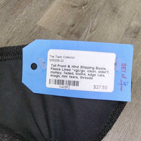 Tall Front & Hind Shipping Boots, Fleece Lined *vgc/gc, clean, older?, clumpy, faded, stains, edge rubs, snags, mnr tears, threads
