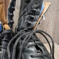 MENS Pr Lace Up Paddock Boots *gc, clean, creases, scuffs, stains, older, scratches, replaced laces, residue
