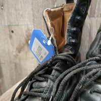 MENS Pr Lace Up Paddock Boots *gc, clean, creases, scuffs, stains, older, scratches, replaced laces, residue
