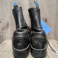 MENS Pr Lace Up Paddock Boots *gc, clean, creases, scuffs, stains, older, scratches, replaced laces, residue
