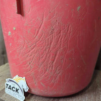 Flat Back Plastic Bucket *gc, dusty, residue, bite marks, scratches, faded, clean, stains
