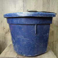 Flat Back Plastic Bucket *gc, dusty, residue, bite marks, scratches, faded, clean, stains, no end caps, crack
