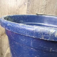 Flat Back Plastic Bucket *gc, dusty, residue, bite marks, scratches, faded, clean, stains, no end caps, crack
