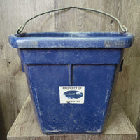 Flat Back Plastic Bucket *gc, dusty, residue, bite marks, scratches, faded, clean, stains, no end caps, crack
