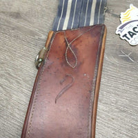 Lg Padded Belly Girth, 2x els, caribiner *gc, scrapes, stained, stretched els, clean, mnr hair, dirt, rough underside
