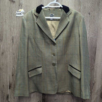 Wool Tweed Show Jacket, Velvet Collar *like new
