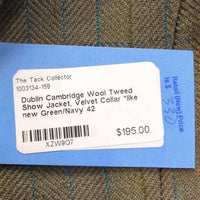 Wool Tweed Show Jacket, Velvet Collar *like new
