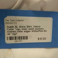 SL Show Shirt, Velcro Collar *vgc, stain, seam puckers, stained collar edges
