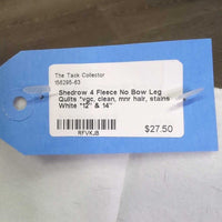 4 Fleece No Bow Leg Quilts *vgc, clean, mnr hair, stains
