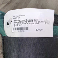 2 Fleece Lined Cordura Quick Wraps?Shipping Boots *vgc/gc, mnr dirt, clean, rubs & frays, older
