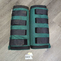 2 Fleece Lined Cordura Quick Wraps?Shipping Boots *vgc/gc, mnr dirt, clean, rubs & frays, older
